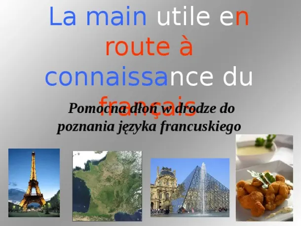 Odmiana czasowników - język francuski - Slide pierwszy