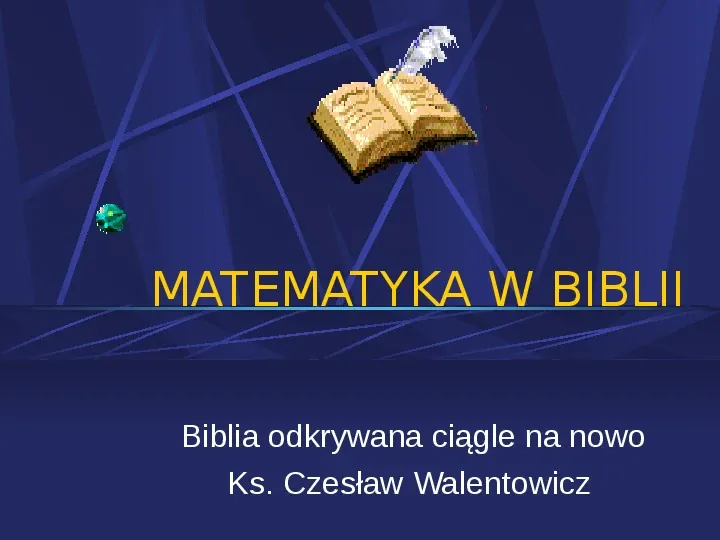 Matematyka w Biblii - Slide 1