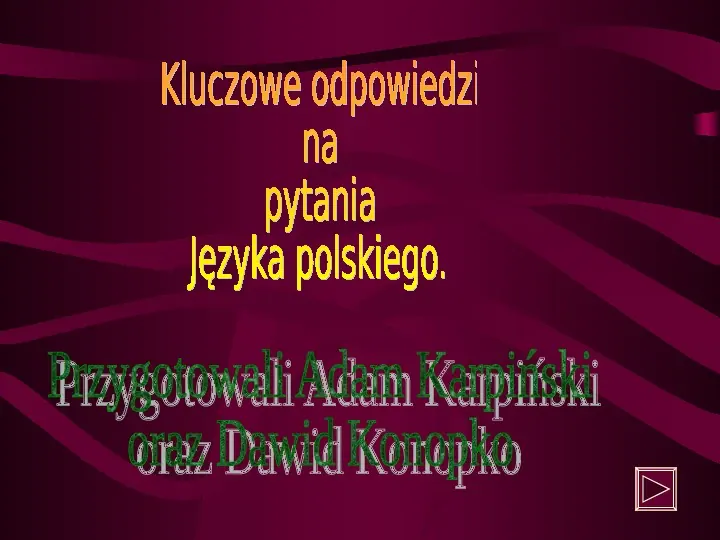 Gramatyka Język Polski - Slide 1