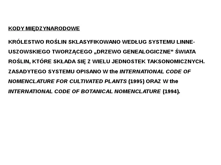 Nazewnictwo i systematyka roślin - Slide 13