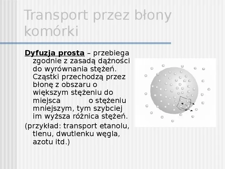 Transport przez błony komórki - Slide 7