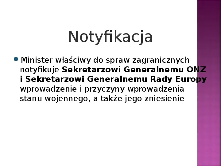 Stany nadzwyczajne w Polsce - Slide 19