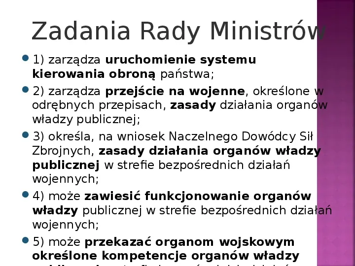 Stany nadzwyczajne w Polsce - Slide 24