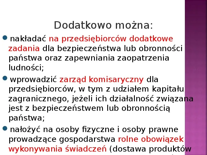 Stany nadzwyczajne w Polsce - Slide 35