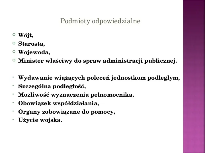Stany nadzwyczajne w Polsce - Slide 63