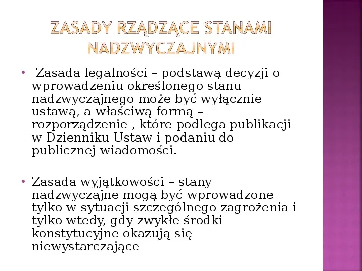 Stany nadzwyczajne w Polsce - Slide 7