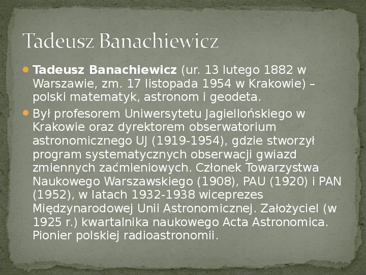 Najsławniejsi Polscy matematycy - Slide 10