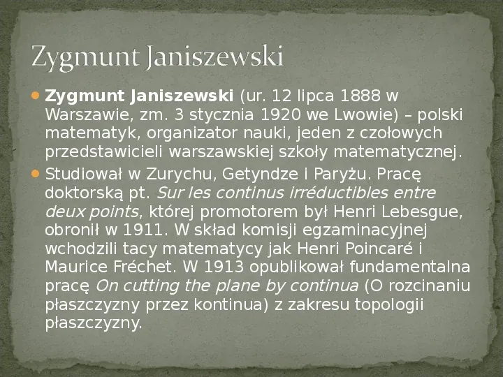 Najsławniejsi Polscy matematycy - Slide 12