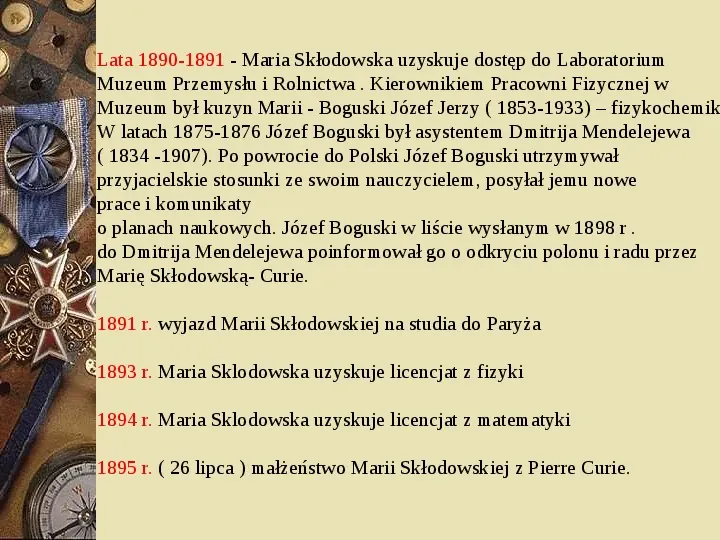 Maria Skłodowska - Curie - Slide 24