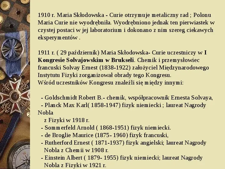 Maria Skłodowska - Curie - Slide 28