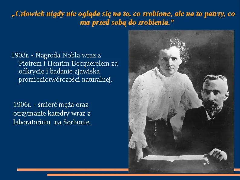 Maria Skłodowska Curie - Slide 7