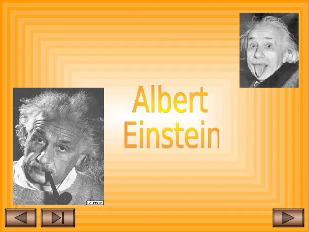 Albert Einstein - Slide pierwszy
