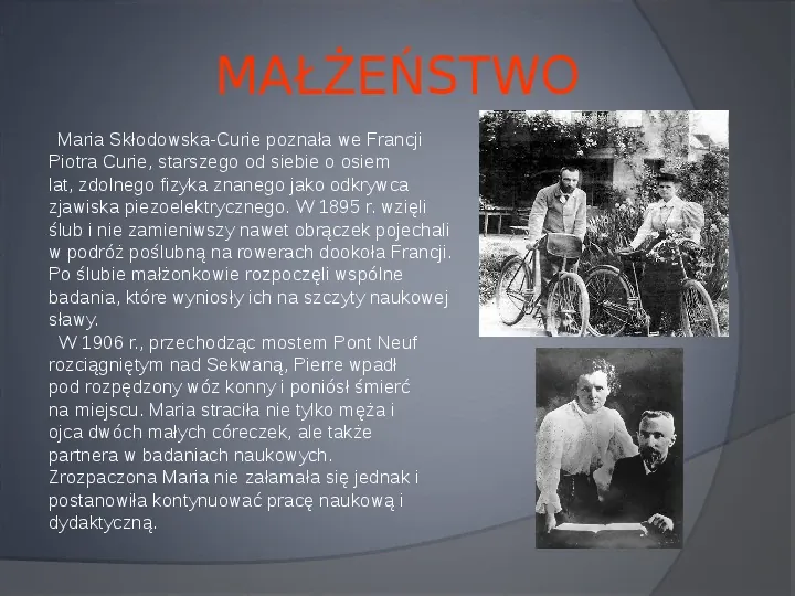 Maria Salomea Skłodowska-Curie - Slide 12