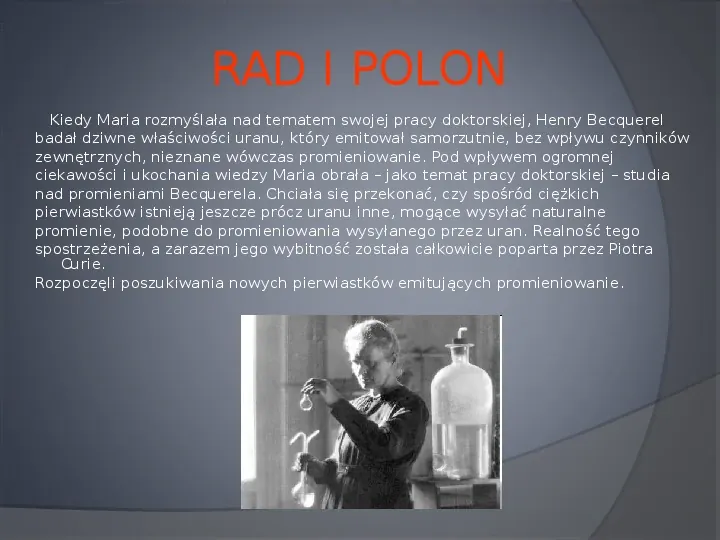 Maria Salomea Skłodowska-Curie - Slide 24