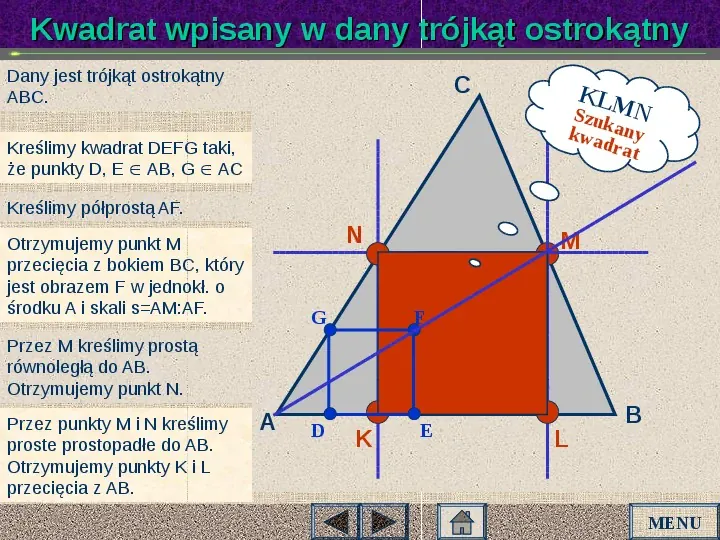 Konstrukcje geometryczne na płaszczyźnie - Slide 41