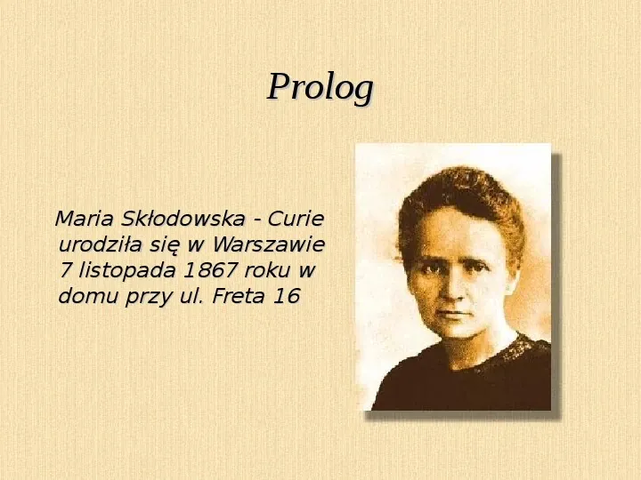 Maria Skłodowska Curie - Slide 2