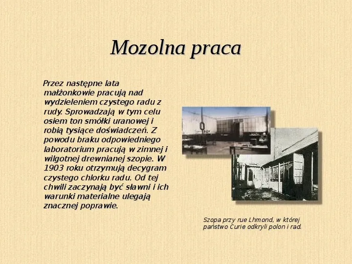 Maria Skłodowska Curie - Slide 6