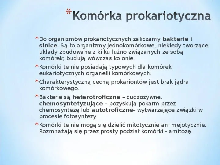 Komórka - podtawowy element życia - Slide 4