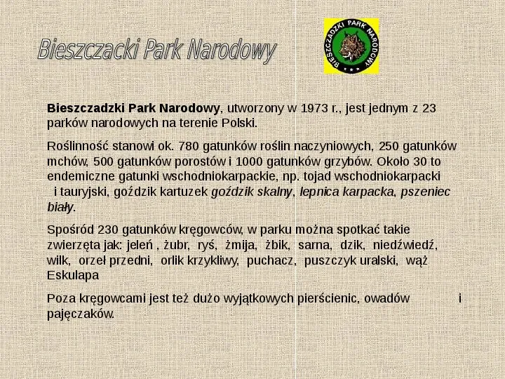 Parki narodowe w Polsce - Slide 17