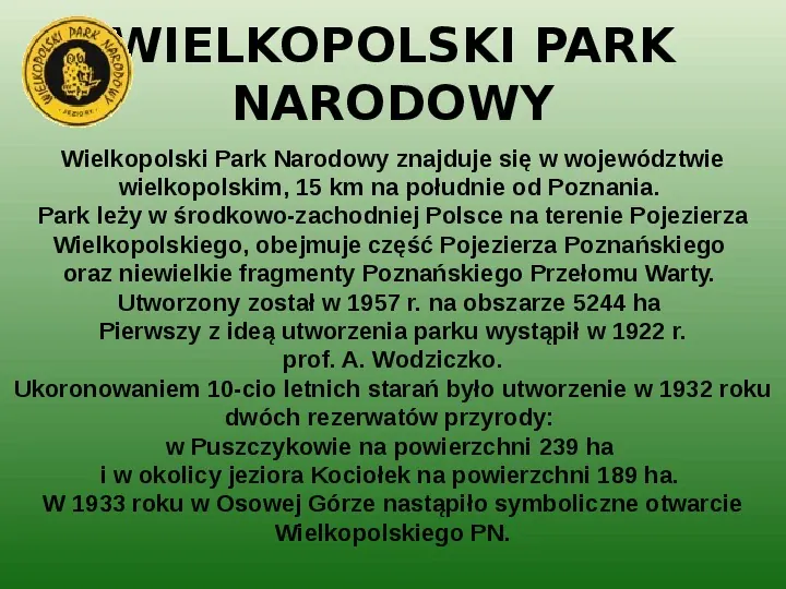 Parki narodowe w Polsce - Slide 22