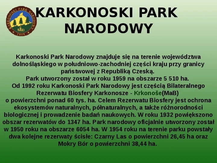 Parki narodowe w Polsce - Slide 26