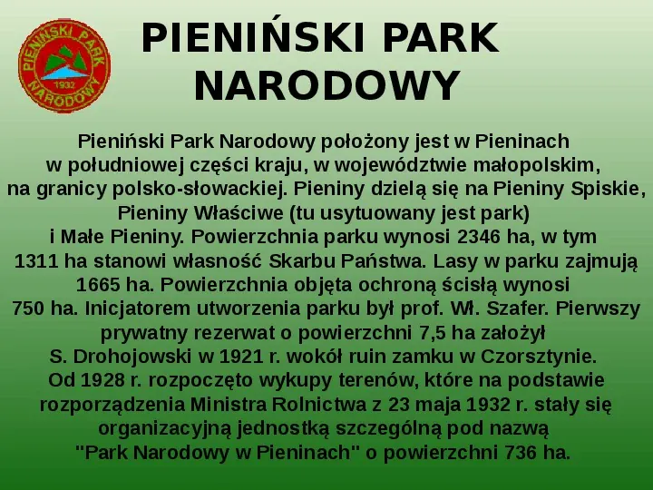Parki narodowe w Polsce - Slide 8