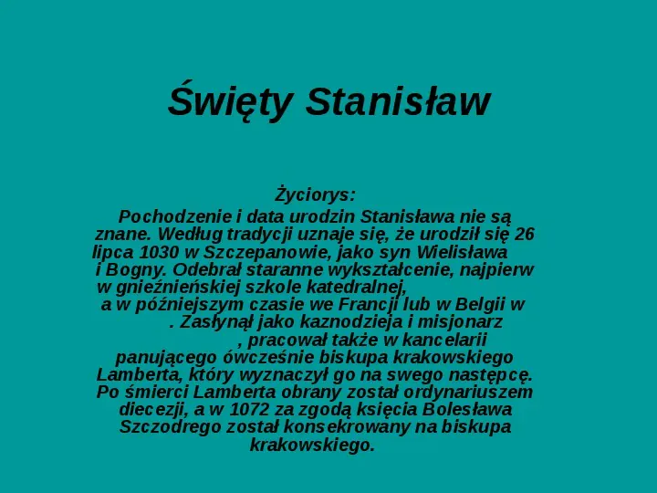 Pierwsi patroni polscy - Slide 7