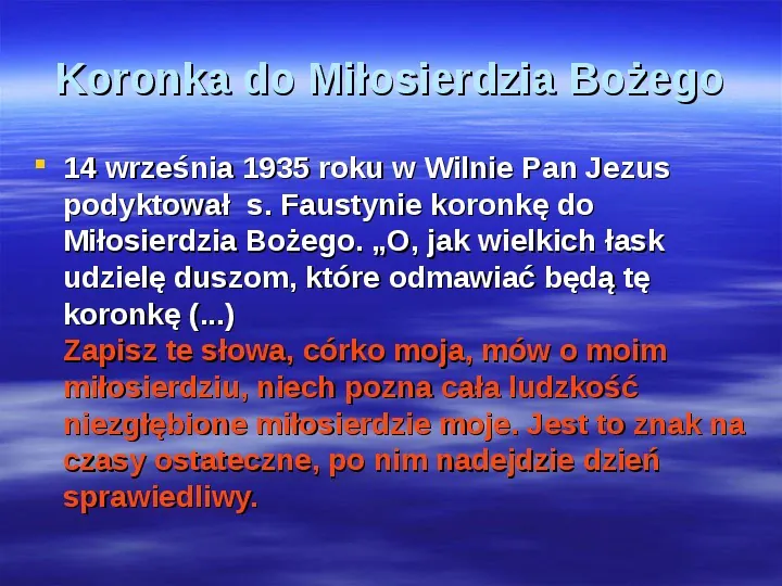 Św. Siostra Faustyna Kowalska - Slide 25
