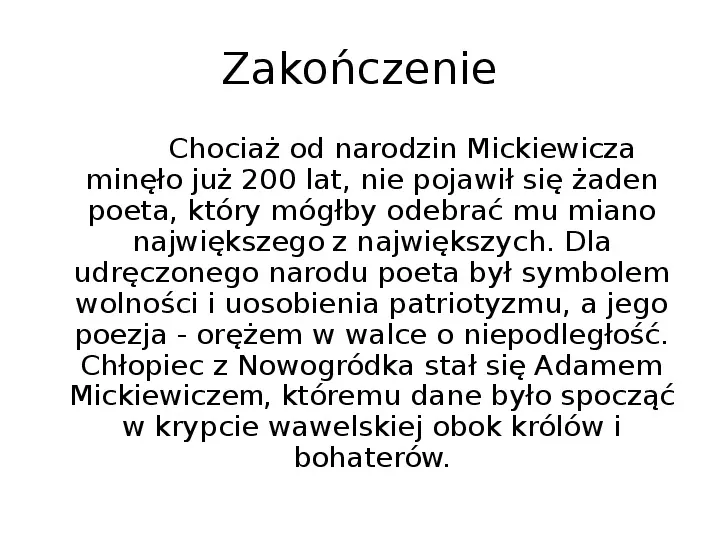 Biografia Adama Mickiewicza - Slide 19
