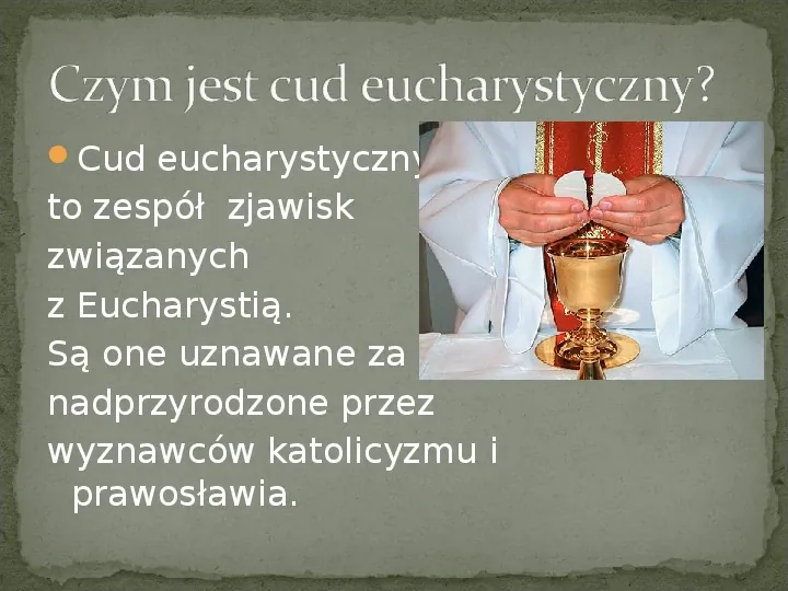 Cud eucharystyczny - Slide 2