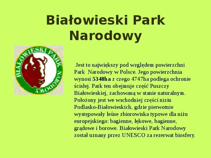Najważniejsze Parki Narodowe w Polsce i na Świecie - Slide 4