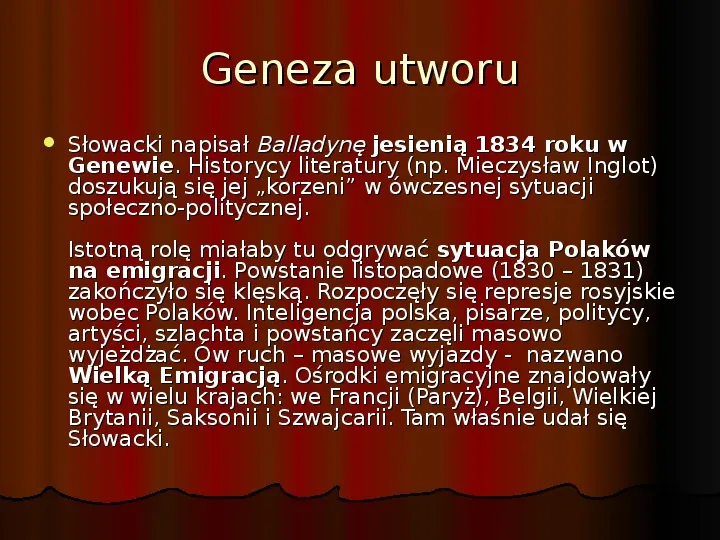 „Balladyna” Juliusz Słowacki - Slide 2