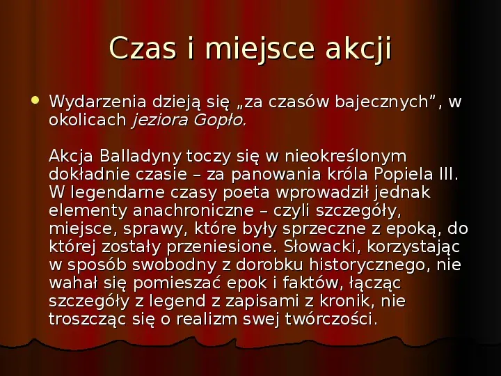 „Balladyna” Juliusz Słowacki - Slide 3