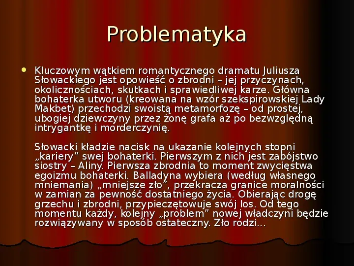 „Balladyna” Juliusz Słowacki - Slide 9