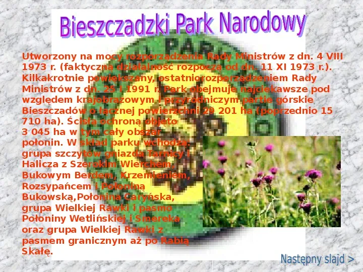 Parki Narodowe w Polsce - Slide 8