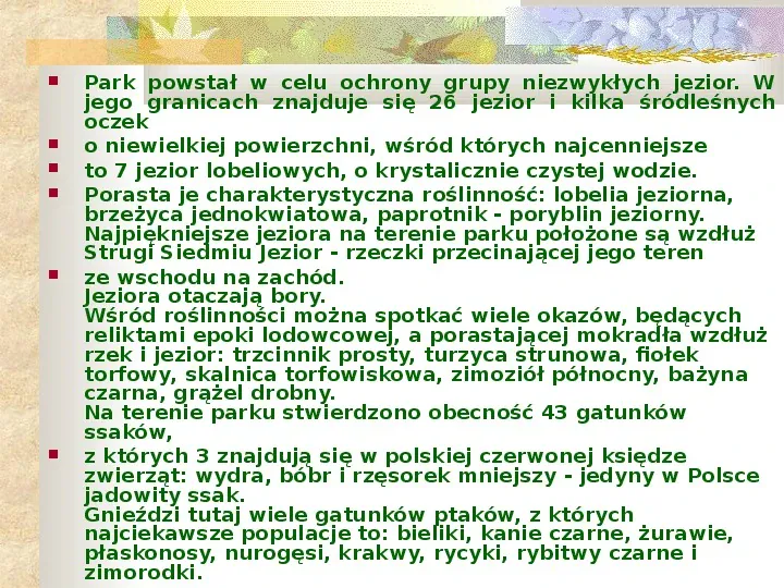 Parki Narodowe Bogactwo naturalne Polski - Slide 15