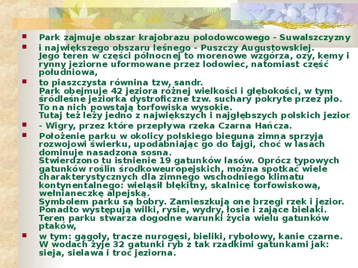 Parki Narodowe Bogactwo naturalne Polski - Slide 27
