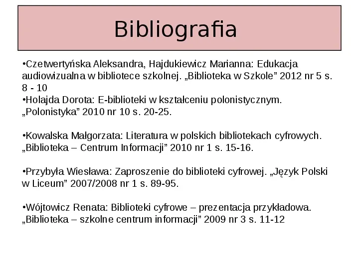 Biblioteka cyfrowa - Slide 33