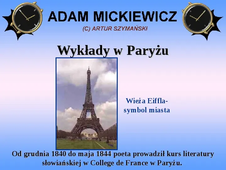 Życie i twórczość Adama Mickiewicza - Slide 10