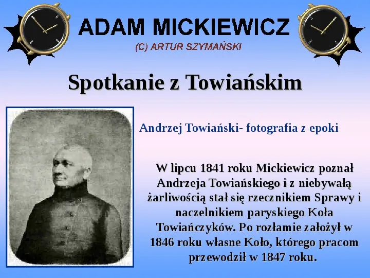 Życie i twórczość Adama Mickiewicza - Slide 11