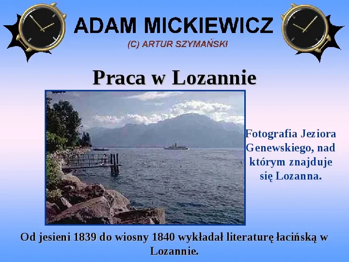 Życie i twórczość Adama Mickiewicza - Slide 9