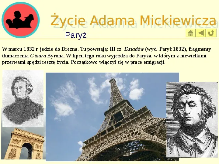 Życie i twórczość Adama Mickiewicza - Slide 11
