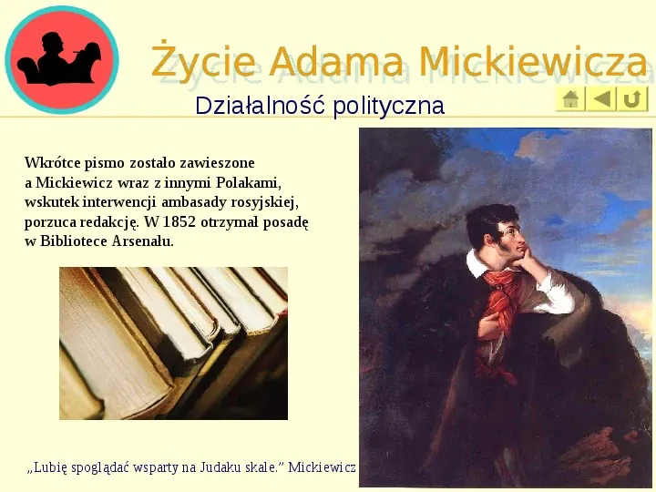 Życie i twórczość Adama Mickiewicza - Slide 18