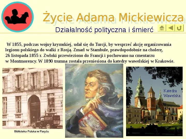 Życie i twórczość Adama Mickiewicza - Slide 19