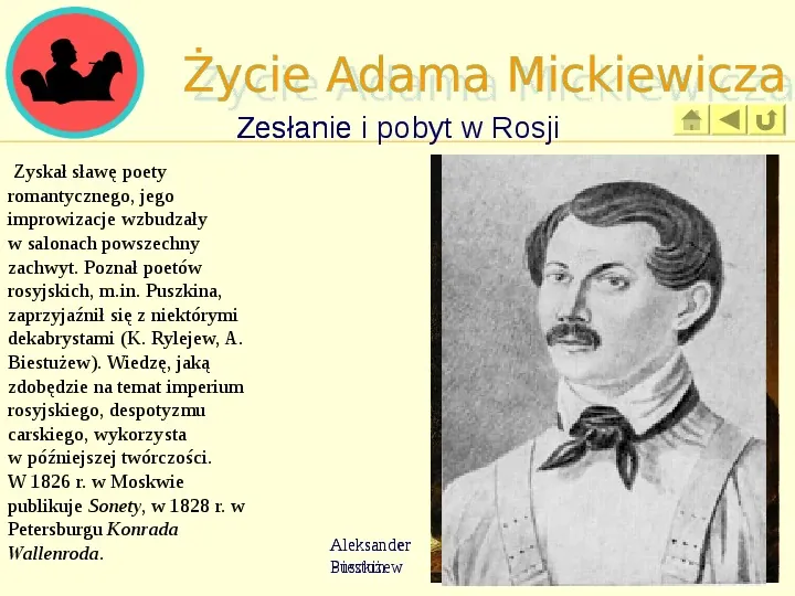 Życie i twórczość Adama Mickiewicza - Slide 9
