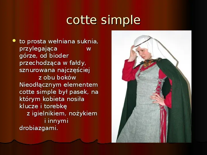 Moda damska w średniowieczu - Slide 10