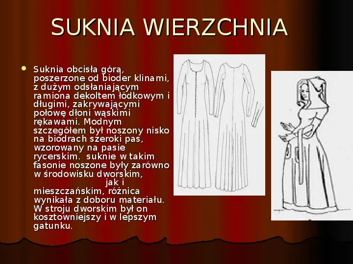 Moda damska w średniowieczu - Slide 9