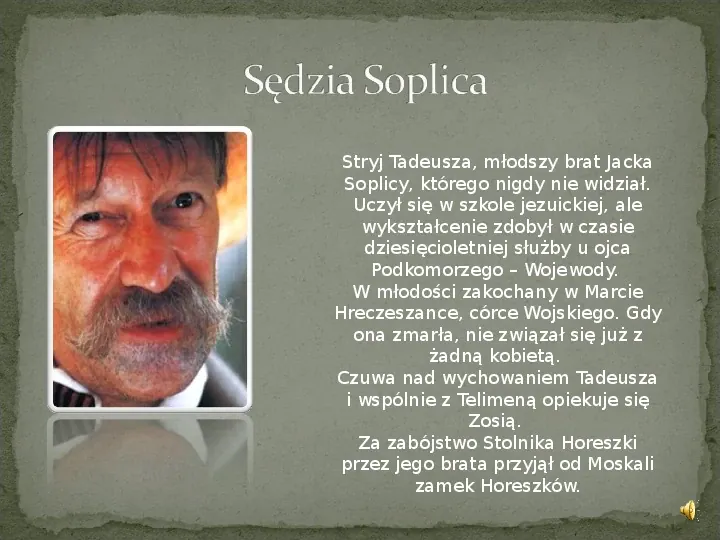 „Pan Tadeusz” - prezentacja bohaterów - Slide 5