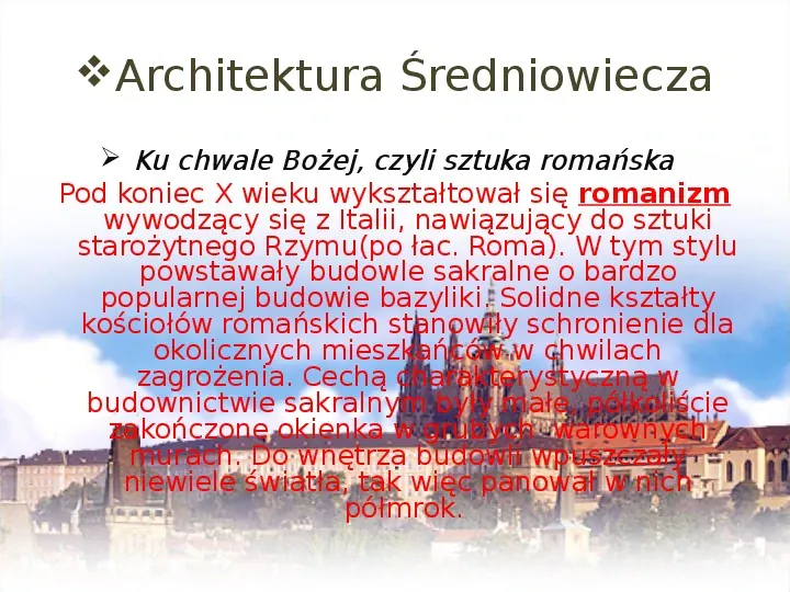 Średniowiecze: Architektura i malarstwo - Slide 3