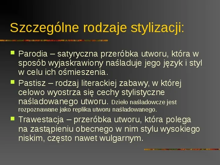 Stylizacja językowa - Slide 11